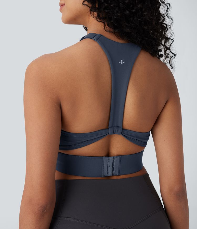 Halara UltraSculpt™ Low Support U Neck Adjustable Hook Yoga Sports Bra