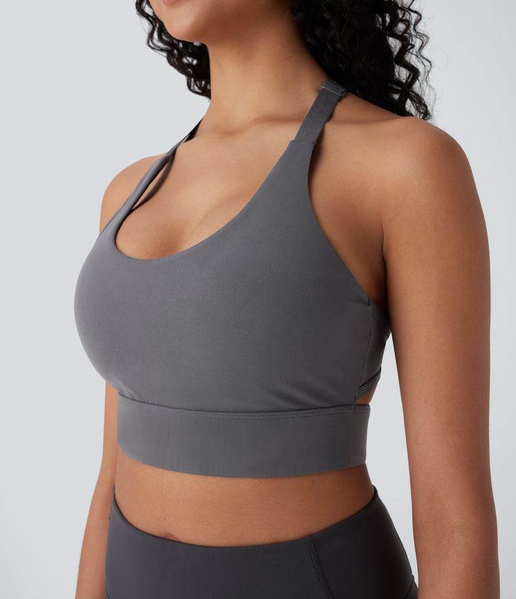 Halara UltraSculpt™ Low Support U Neck Adjustable Hook Yoga Sports Bra