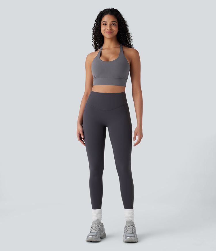 Halara UltraSculpt™ Low Support U Neck Adjustable Hook Yoga Sports Bra