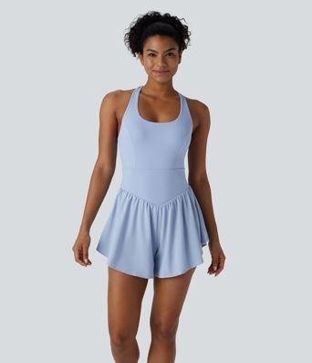 Breezeful™ SoCinched Corsé de Control de Abdomen 2 en 1 con Bolsillo Fluido de Secado Rápido para Tenis