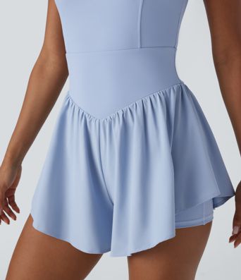 Breezeful™ SoCinched Corsé de Control de Abdomen 2 en 1 con Bolsillo Fluido de Secado Rápido para Tenis