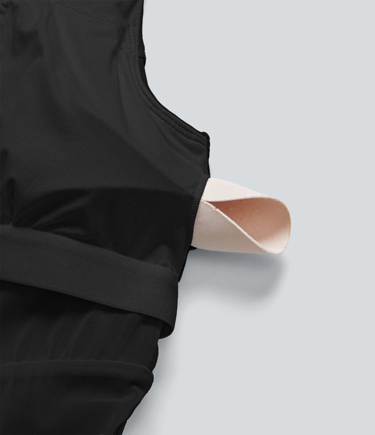 Breezeful™ Corset Tummy Control 2-in-1 Pocket Flowy Quick Dry Tennis Jumpsuit