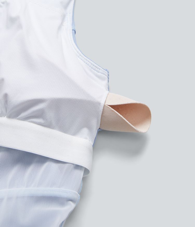 Breezeful™ SoCinched Corsé de Control de Abdomen 2 en 1 con Bolsillo Fluido de Secado Rápido para Tenis