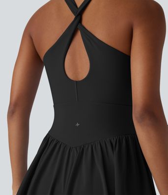 Breezeful™ Corset Tummy Control 2-in-1 Pocket Flowy Quick Dry Tennis Jumpsuit