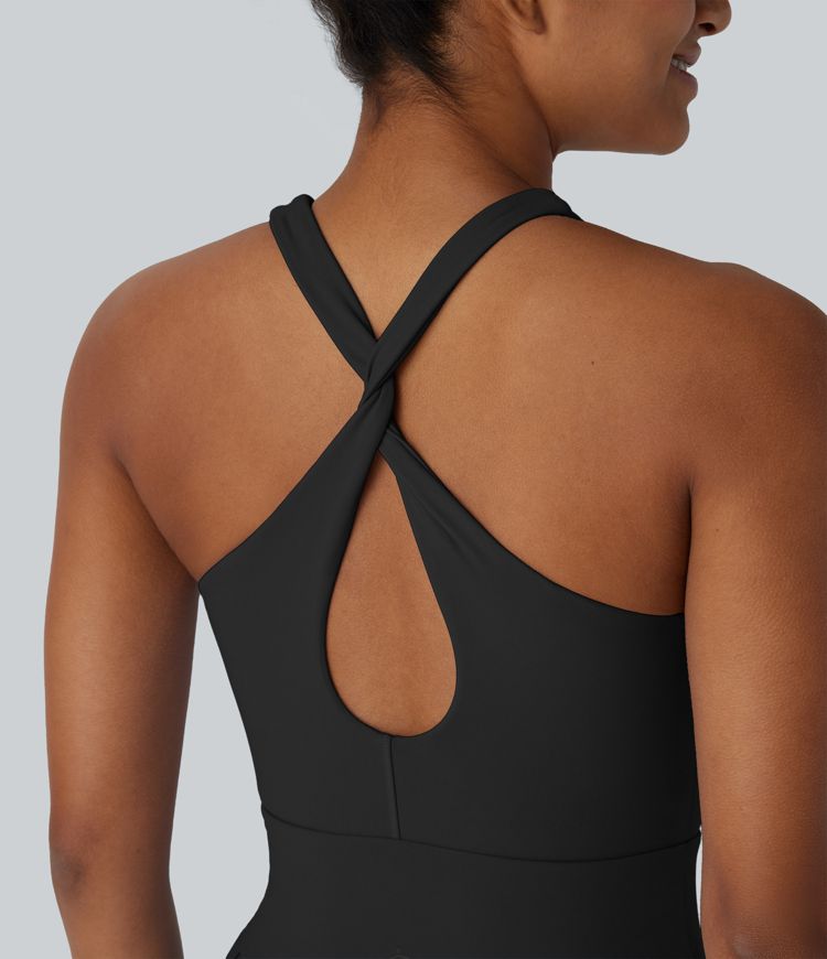 Breezeful™ Corset Tummy Control 2-in-1 Pocket Flowy Quick Dry Tennis Jumpsuit