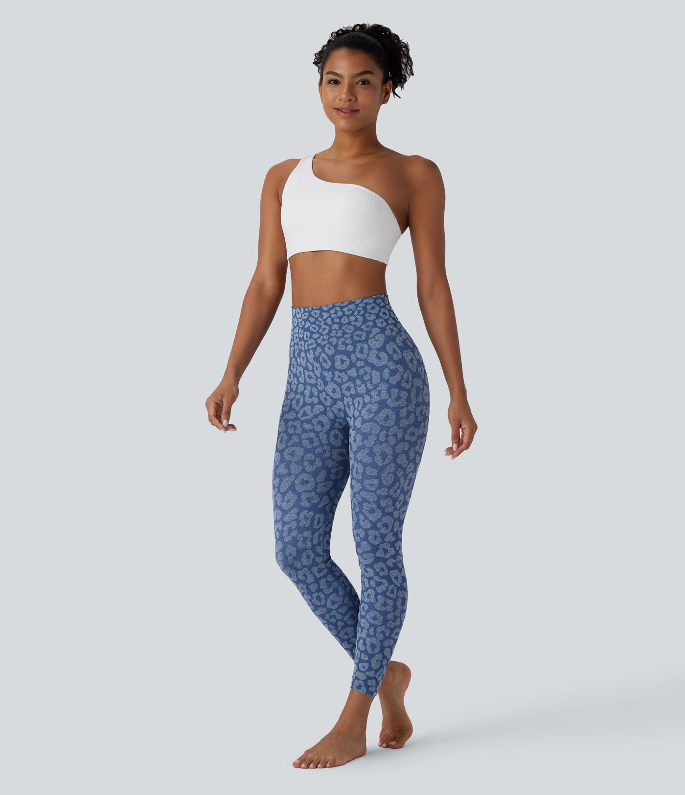 OneForm Seamless Flow High Waisted Leopard 7/8 Yoga Leggings