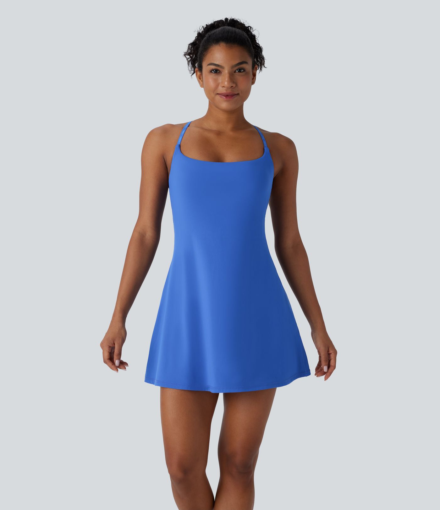 Softlyzero™ Plush - Rückenfreies 2-in-1 Crossover-Yoga-Minikleid mit Seitentaschen - Easy Peezy Edition