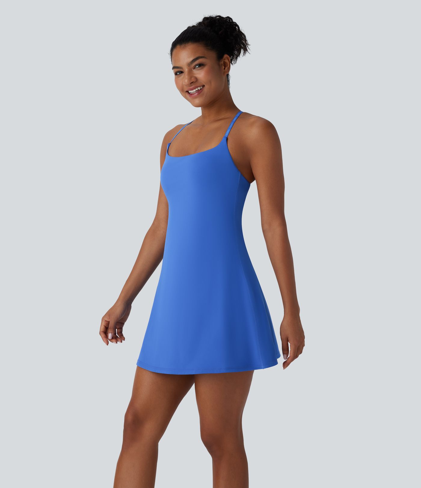 Softlyzero™ Plush - Rückenfreies 2-in-1 Crossover-Yoga-Minikleid mit Seitentaschen - Easy Peezy Edition