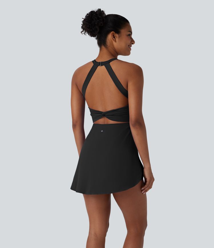 SoftlyZero™ Airy 2-in-1 Pocket Curved Hem Cool Touch Dance Active Dress-Easy Peezy Edition