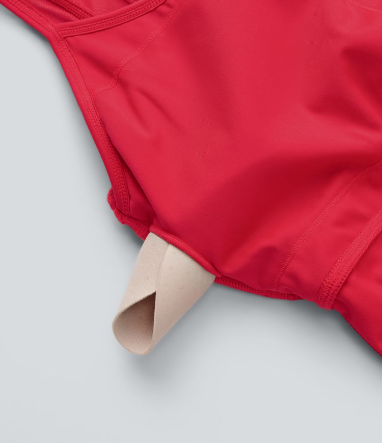 Vestido mini para baile de 2 piezas Softlyzero™ UPF50+ con espalda descubierta, hebilla ajustable y malla transpirable con bolsillos