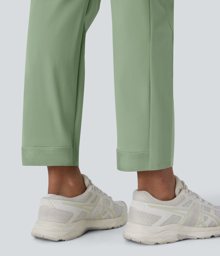 Pantalón entrenamiento tiro medio bolsillo lateral cordón ajustable