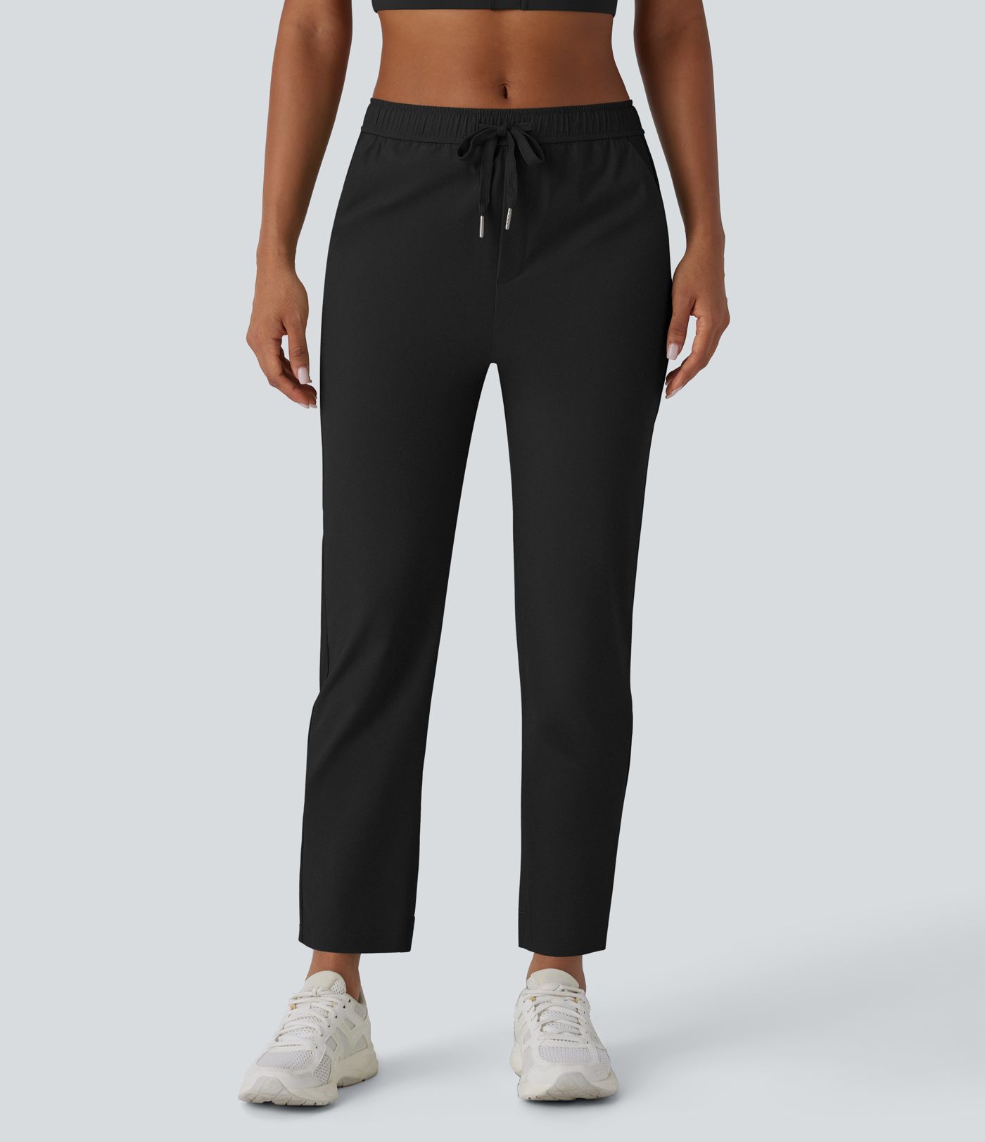 Mid Rise Drawstring Pocket Training Pants