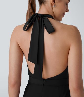 Breezeful™ Halter Pocket Quick Dry Jumpsuit