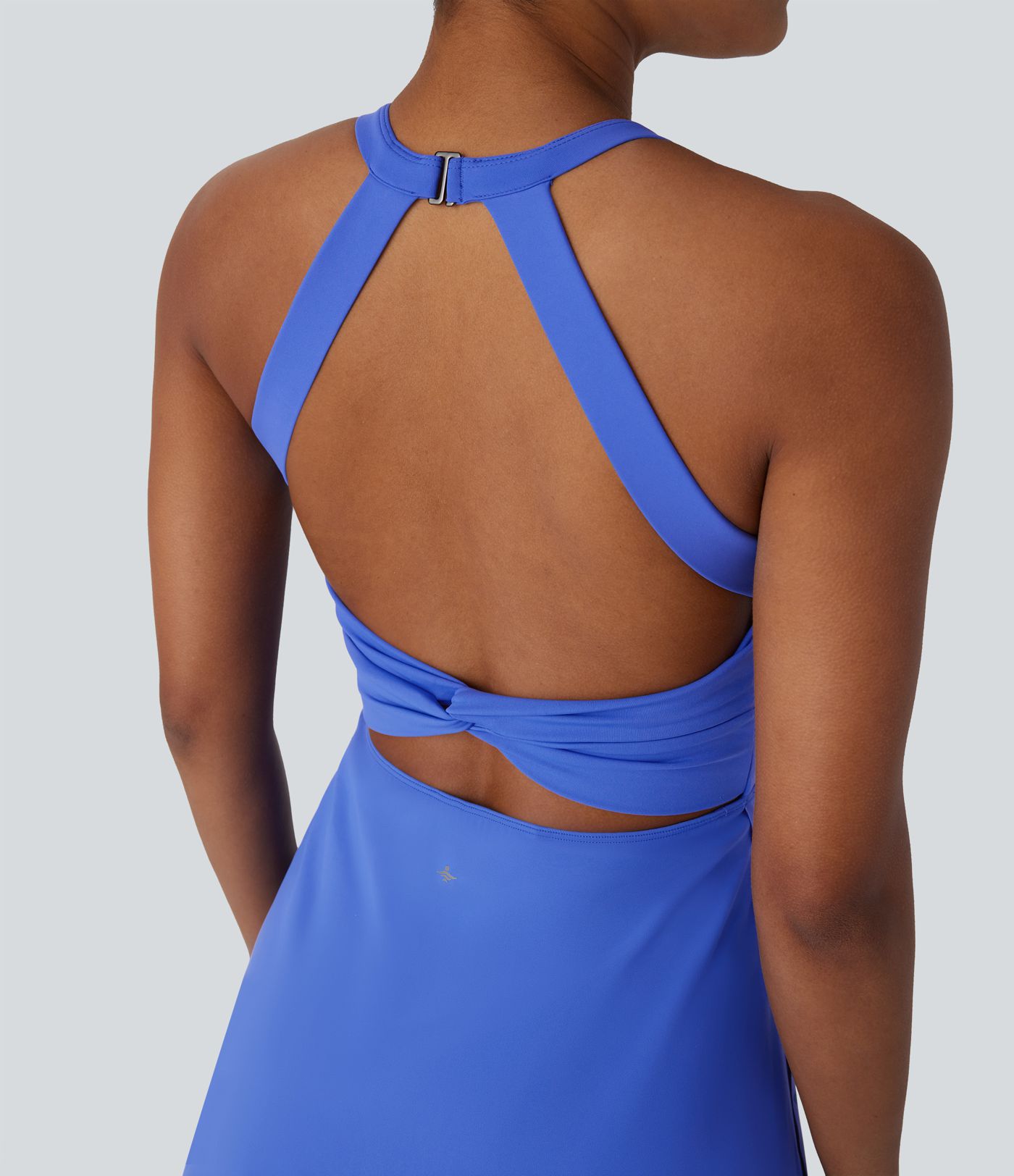 Softlyzero™ Airy Backless Twisted 2-in-1 Side Pocket Split Curved Hem  Dance Active Dress-Easy Peezy Edition