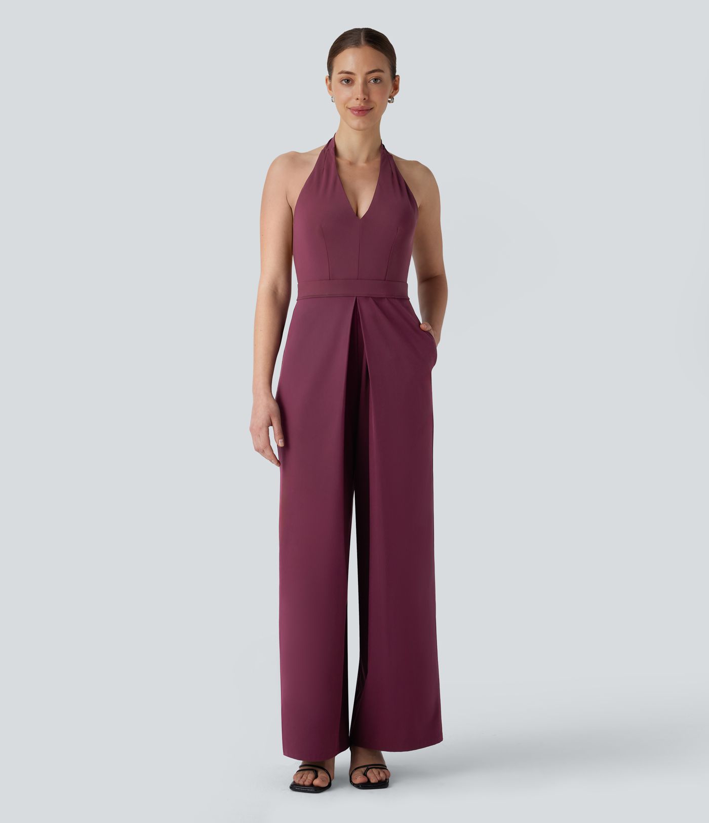 Breezeful™ Halter Pocket Quick Dry Jumpsuit