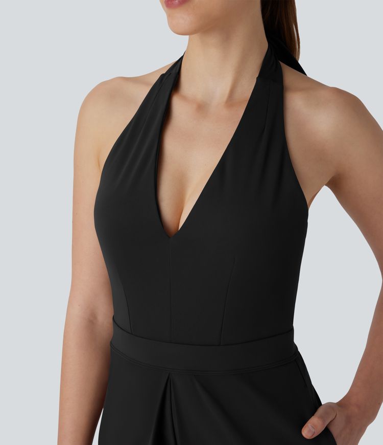 Breezeful™ Halter Pocket Quick Dry Jumpsuit