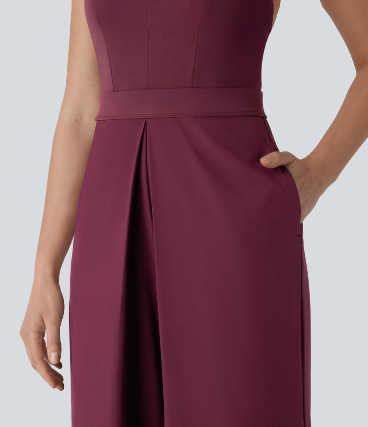 Breezeful™ Halter Pocket Quick Dry Jumpsuit