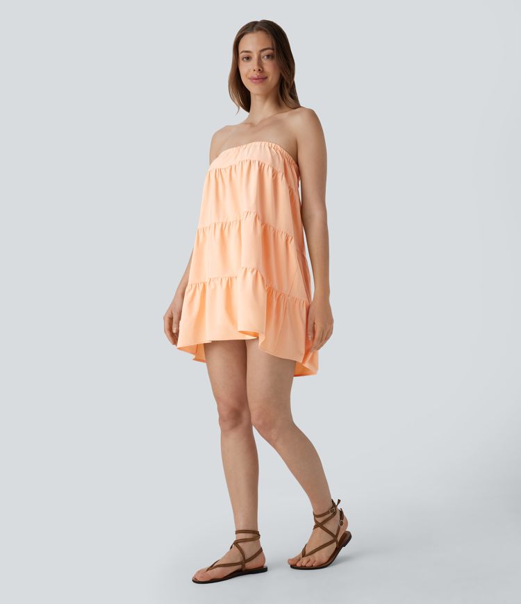 Breezeful™ Halter 2 Piece Tiered Mini Quick Dry Dress