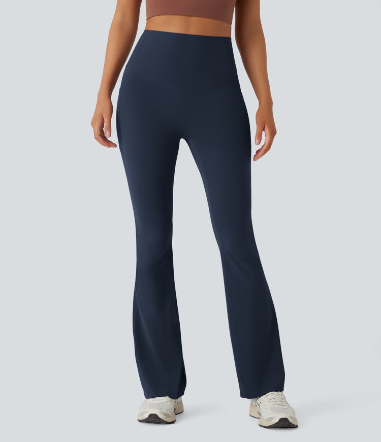 SoCinched High Waisted Tummy Control Side Pocket Shaping Yoga UltraSculpt Bootcut Leggings