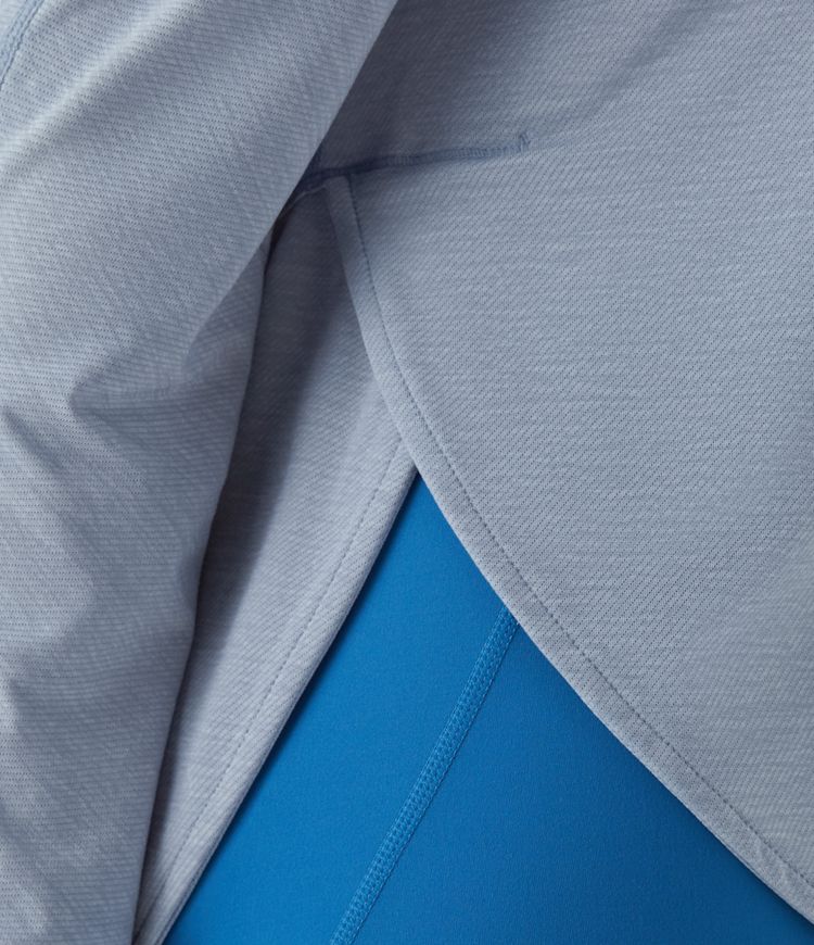 Long Sleeve High Low Curved Hem Sports Top