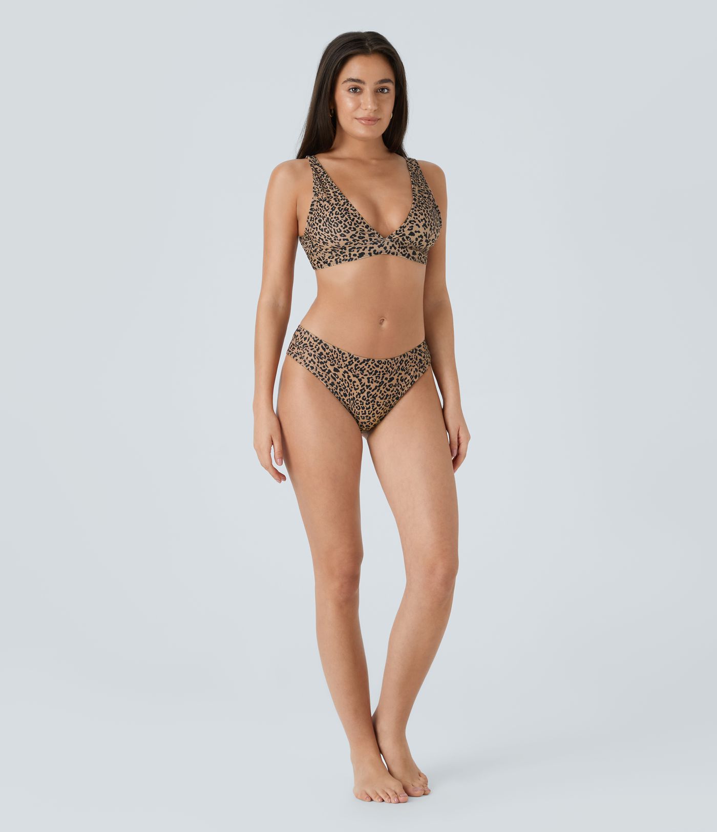 Triangle Leopard Print Bikini Bottom