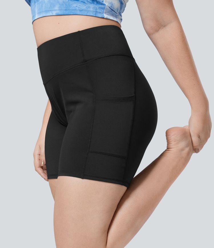 Háir mittismál Vasa Jóga Plús Stærð Hjólreiðarstuttbuxur 6"