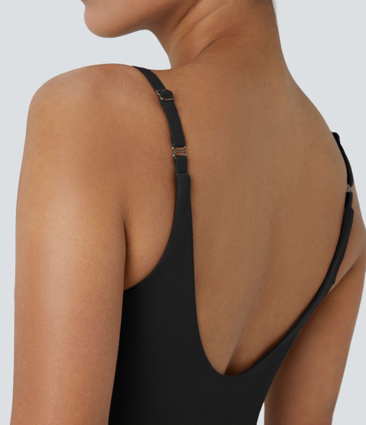 Softlyzero™ Airy Robe Sport Mini à Toucher Frais 2-en-1 avec Volants à Tiers et Dos Nu à Poches