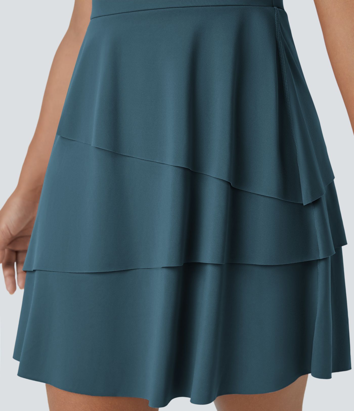 Softlyzero™ Airy Tiered 2-in-1 Rüschen Verstellbare Träger Tasche Sportkleid-Selene