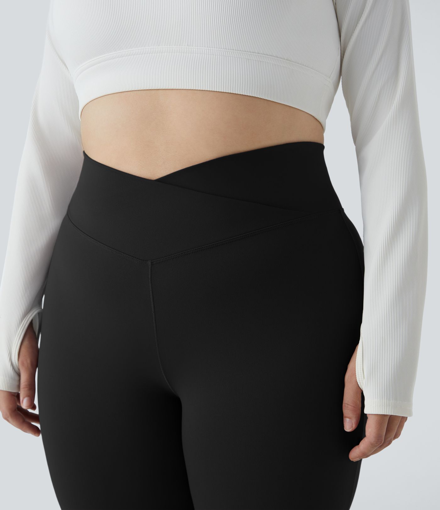 DayStretch - Leggings mit hohem Crossover-Bund und Seitentaschen - Plus Size