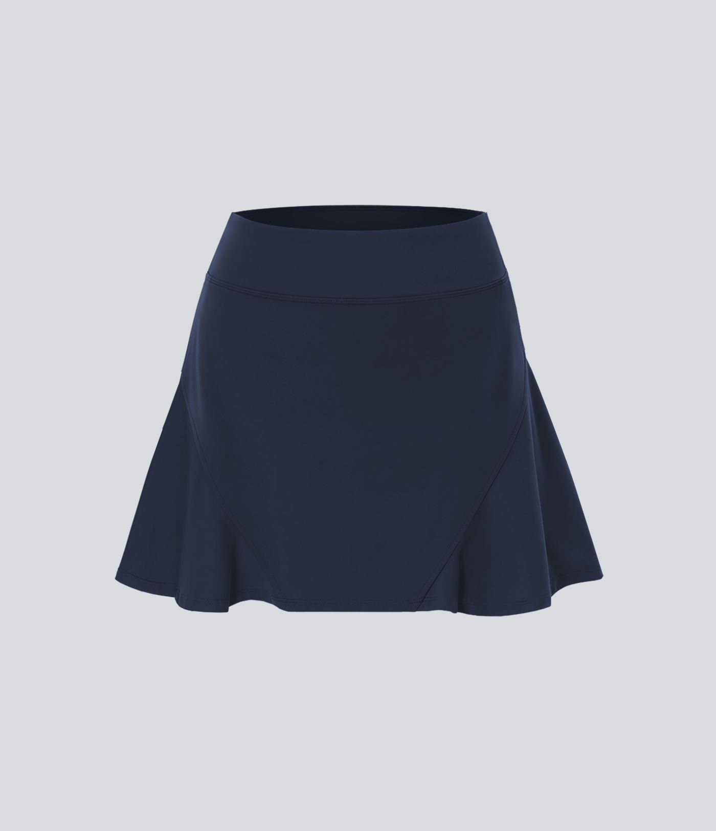 Solid color hidden side pocket 2-in-1 tennis skirt