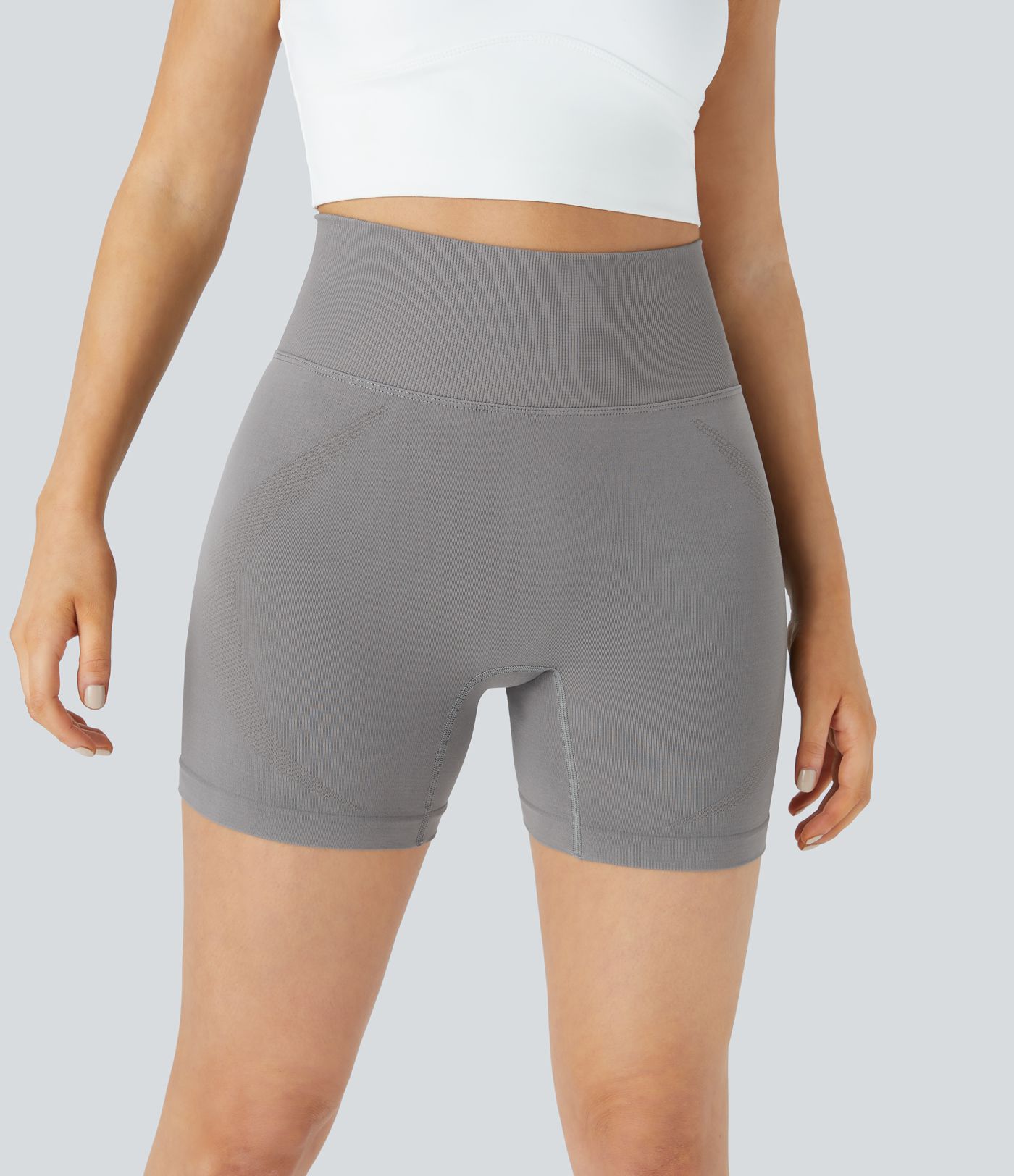 Seamless Flow High Waist Running Biker Shorts