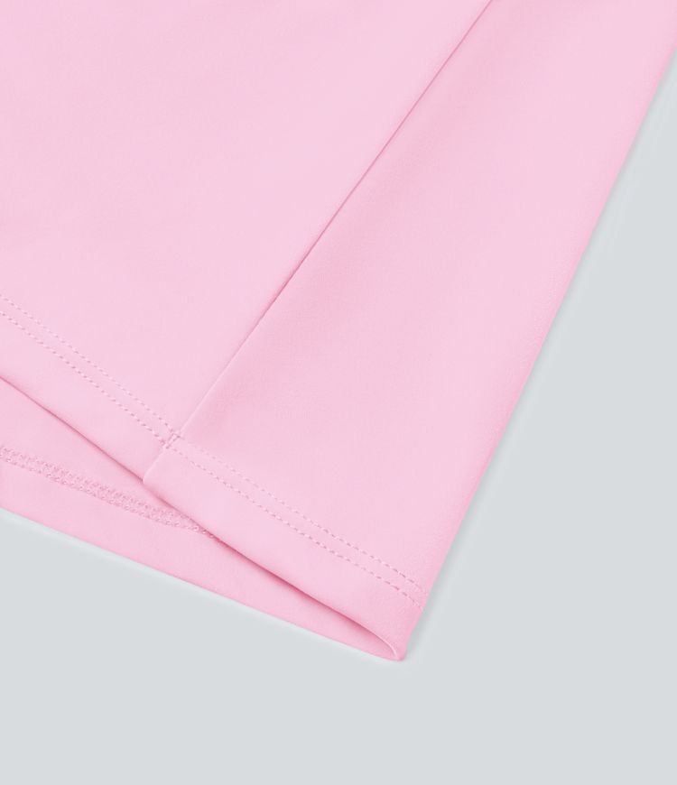 SoftlyZero™ Airy Collar Racerback 2-Piece Cool Touch Mini Flare Golf Active Dress-Golf Tee Pocket-UPF50+