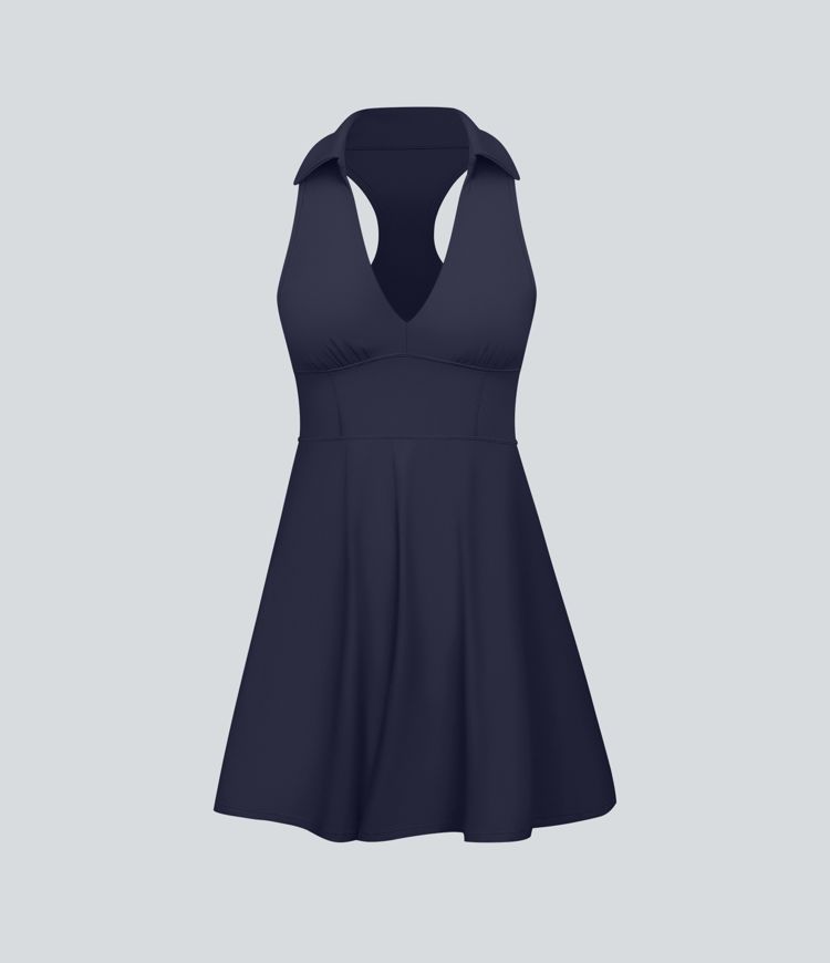 SoftlyZero™ Gaisa Apkakle Sacīkšu Mugurpuse 2-Daļas Vēsināms Mini Paplašināts Golfa Aktīvs Kleita-Golfa T-krekls ar Kabatu-UPF50+