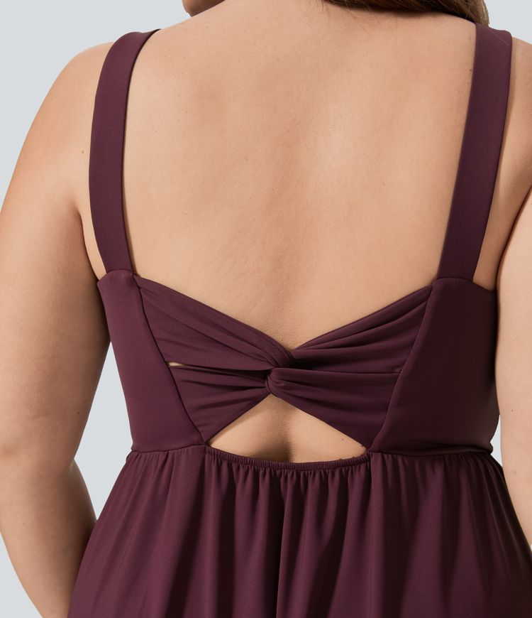 Pocket Midi Casual Plus Size Dress