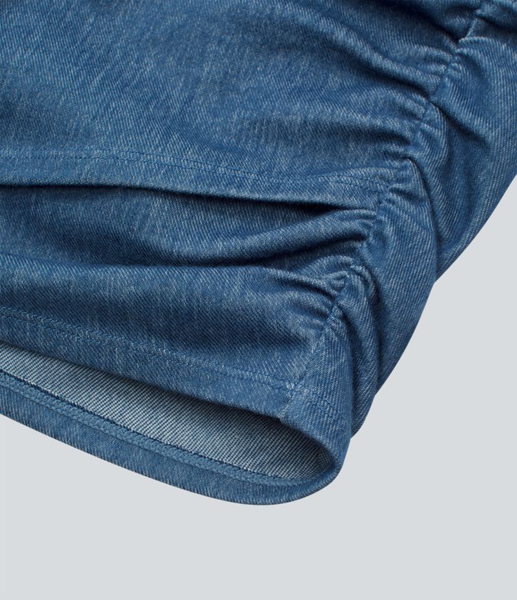 Halara Flex™ Mini-Jupe en Jean Courte Tricot Extensible Moulante Taille Haute