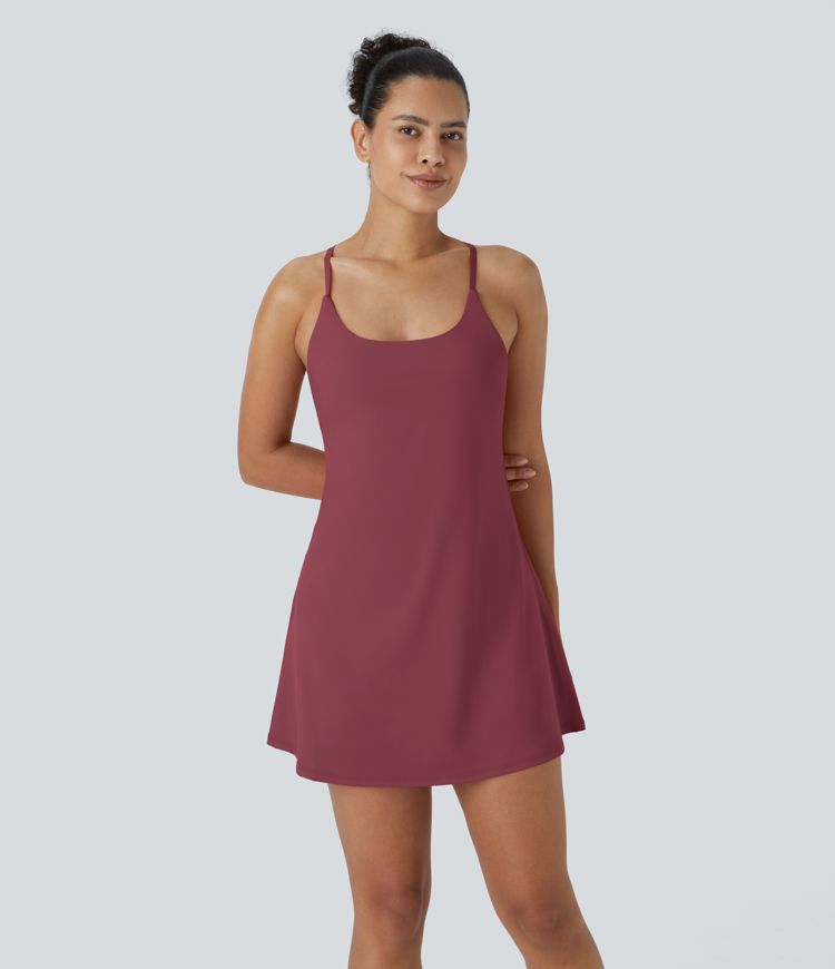 Vestido actividad Softlyzero™ Airy tacto fresco 2 en 1 sin espalda correa ajustable Euphoria Air