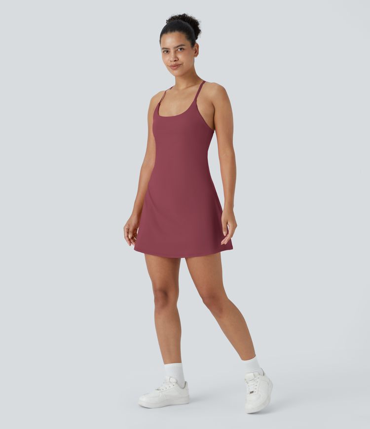 Vestido actividad Softlyzero™ Airy tacto fresco 2 en 1 sin espalda correa ajustable Euphoria Air