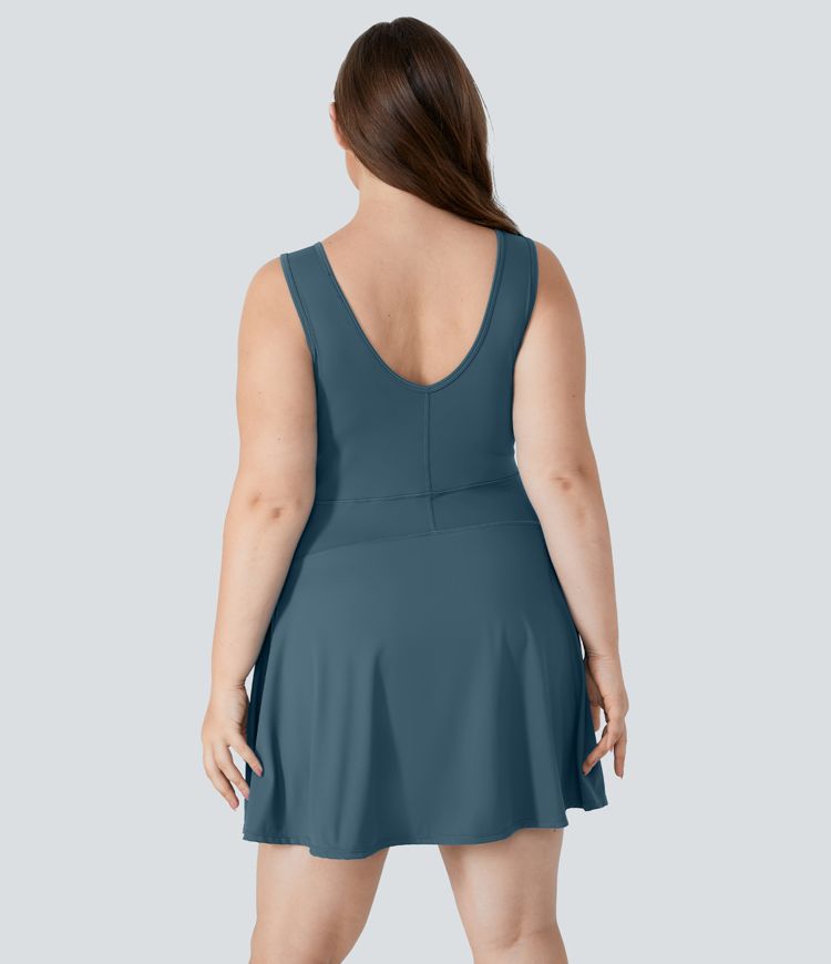 Everyday Stretchy 2-in-1 Plus Size Flare Golf Dress-BFF