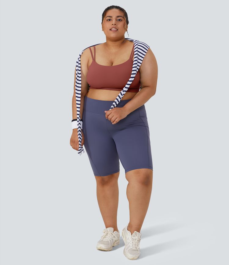 Top de Treino Cropped com Alças Duplas Plus Size