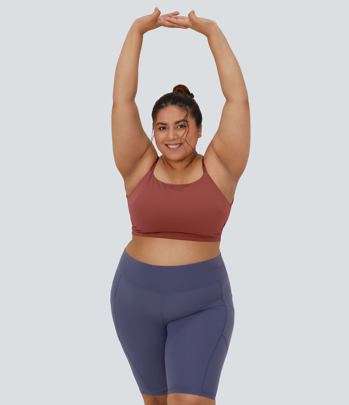 Top de Treino Cropped com Alças Duplas Plus Size