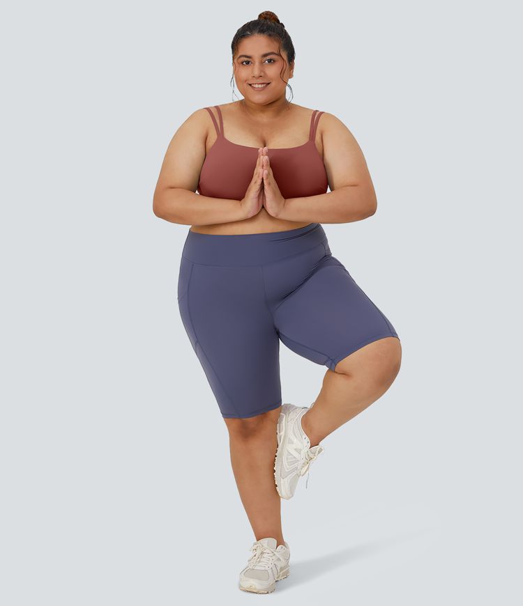 Top de Treino Cropped com Alças Duplas Plus Size