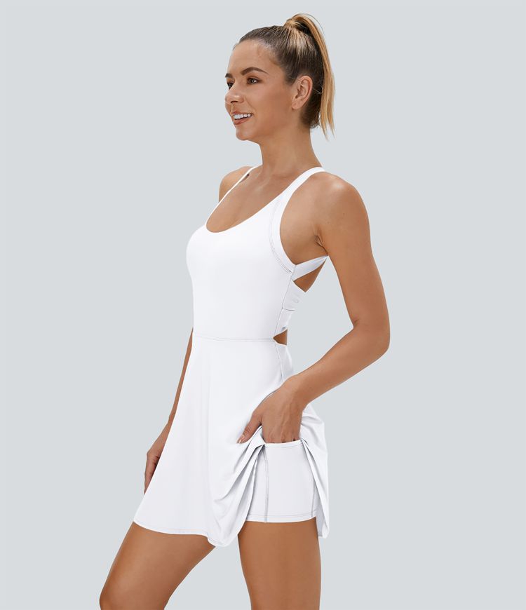 Vestido activo Softlyzero™ Airy Pickleball sin espalda retorcido tacto fresco edición Easy Peezy UPF50+