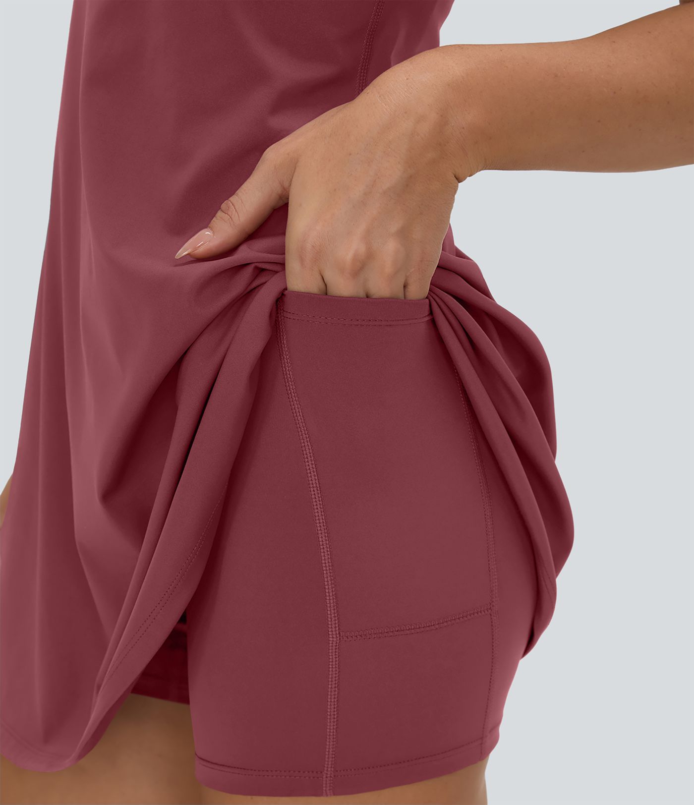 Softlyzero™ Airy Adjustable Strap Backless Side Pocket 2-in-1 Cool Touch Tennis Active Dress-UPF50+