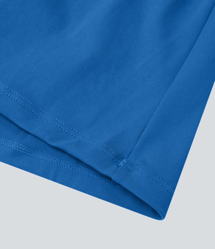 High Waisted 2-in-1 Pocket A Line Pleated Golf Skirt-Golf Tee Pocket