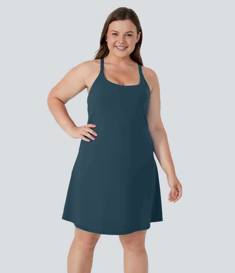 Everyday SoftlyZero™ Airy Plus Size Dress-Euphoria Air-Longer Cool Touch Dress-UPF50+