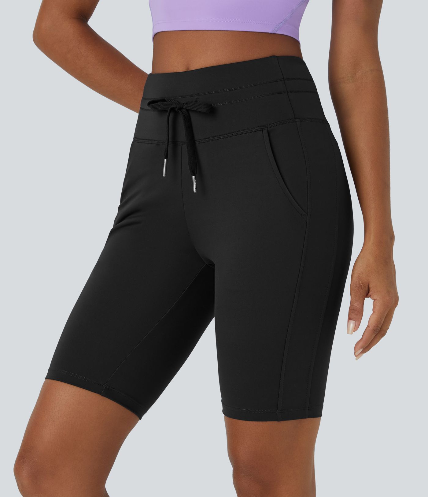 Pantalón corto Softlyzero™ Airy tiro alto cordón bolsillo lateral liso tacto fresco 22.8cm