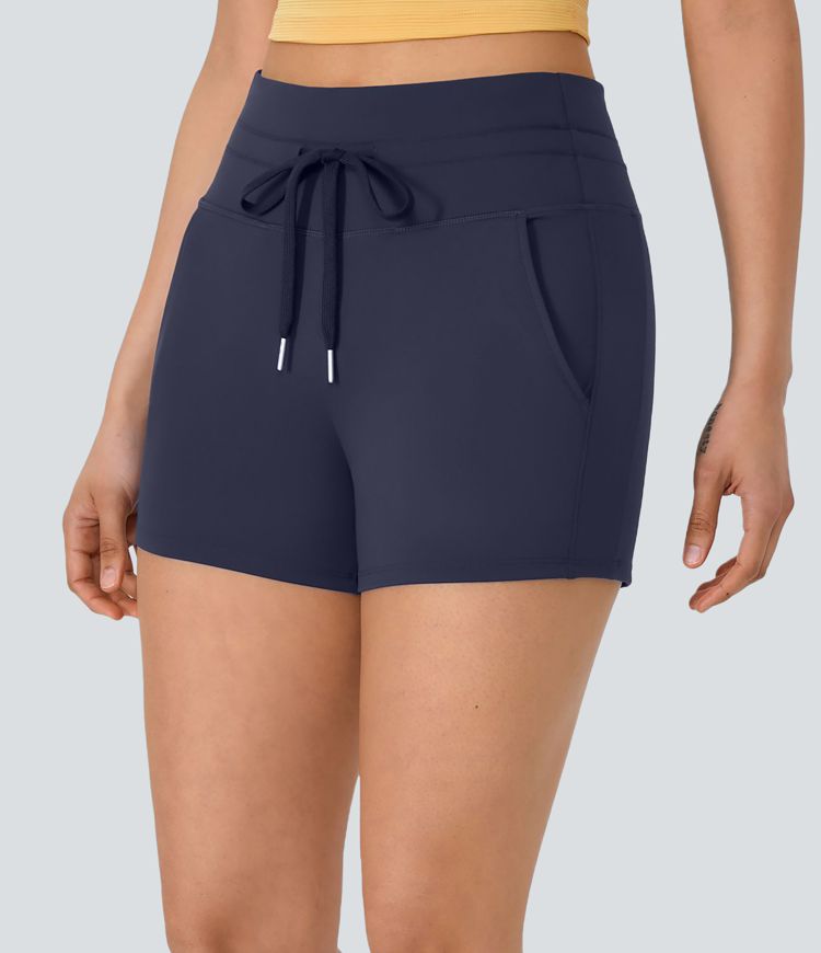 Pantalón corto Softlyzero™ Airy tiro alto cordón bolsillo lateral liso tacto fresco 7.5cm