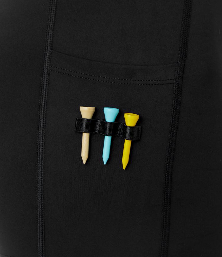 DayStretch Color Block Collar Zipper Sleeveless 2-Piece Pocket Mini Golf Active Dress-Golf Tee Pocket