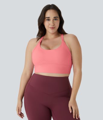 SoftlyZero™ Plush Cut Out Cropped Yoga Plus Size Tank Top