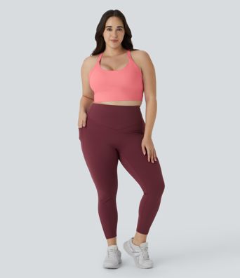SoftlyZero™ Plush Cut Out Cropped Yoga Plus Size Tank Top
